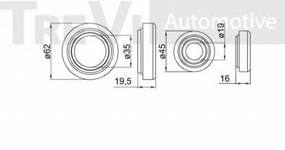 TREVI AUTOMOTIVE wb1332 -  Комплект подшипника ступицы колеса